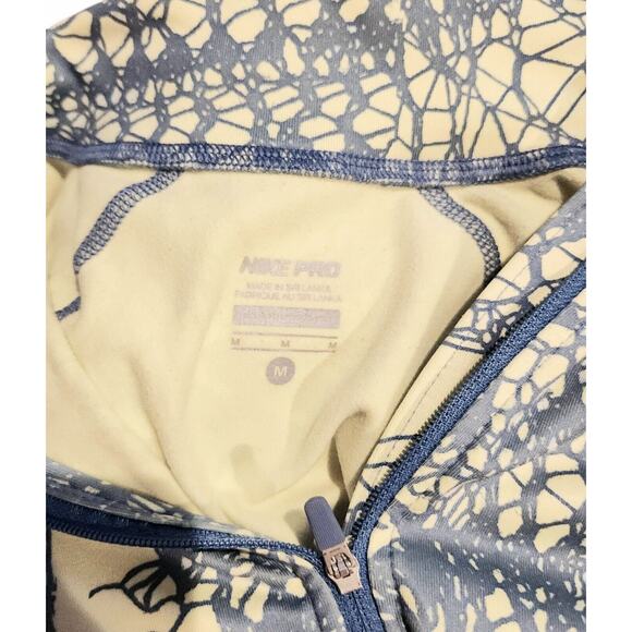 Nike Pro HyperWarm Dri Fit 1/2 Zip L/S Pullover All Over Print Womens Sz Medium - Picture 4 of 4